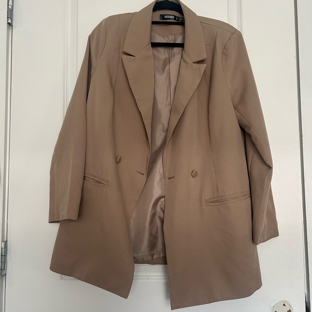 Misguided brown camel Blazer Jacket